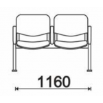 Кресло клубное ( секция стульев) полумягкое 3-х (трех) секционное
