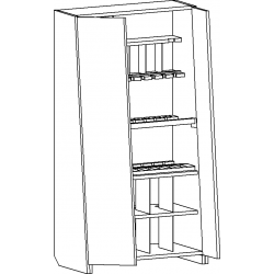 Пирамида для оружия (лдсп, массив) 1050х534х1960