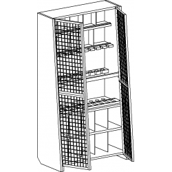 Пирамида металлическая (на 9 автоматов и 1 пулемет) двери решетка Пирамида металлическая (на 9 автоматов и 1 пулемет) двери решетка