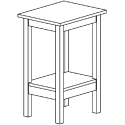 Подставка под шкаф металлический малый (массив) 500х400х750