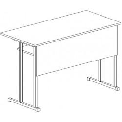 Стол классный на металлическом каркасе 1200х650х750