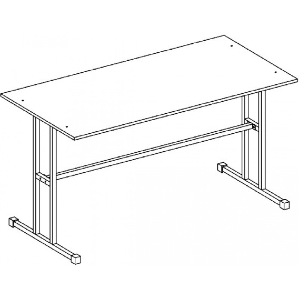 Стол универсальный войсковой на мет.каркасе столешница 16мм. пластик. 1450х720х750