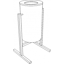 Урна металлическая уличная для мусора 405х720х1375