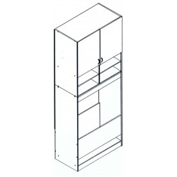 Шкаф для хранения пальто зимних, головных уборов, шлемов стальных, рюкзаков вещевых и индивидуальных средств химической защиты (аналог ВМ 108)