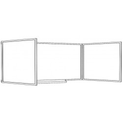 Доска классная 3-х секционная 2000х750х100
