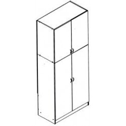 Шкаф универсальный для хранения имущества роты и личных вещей военнослужащих 1124х580х2830 (аналог ВМ 109)