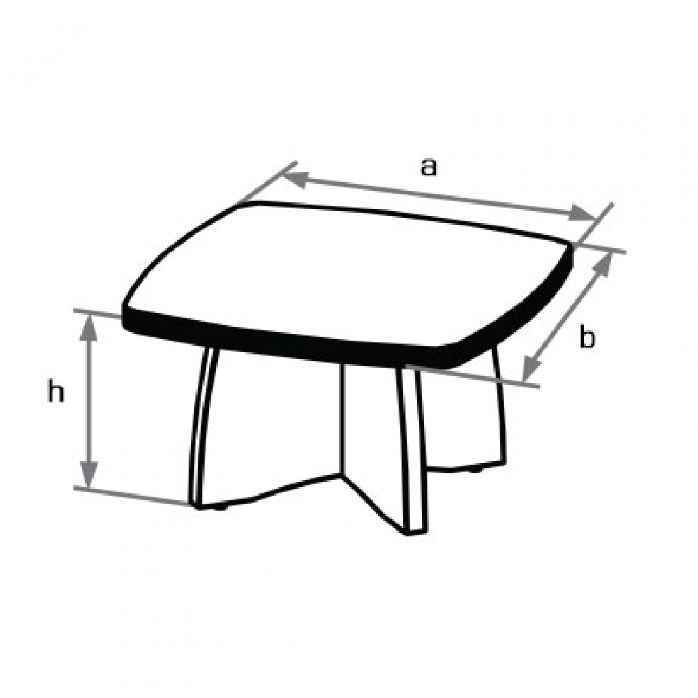 Стол журнальный Бостон 700х700х448-468