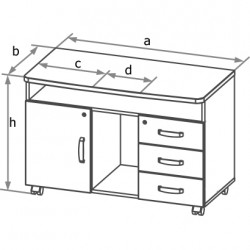 Тумба "бостон" DTP-111 1100х560х386х328х738 Тумба "бостон" DTP-111 1100х560х386х328х738