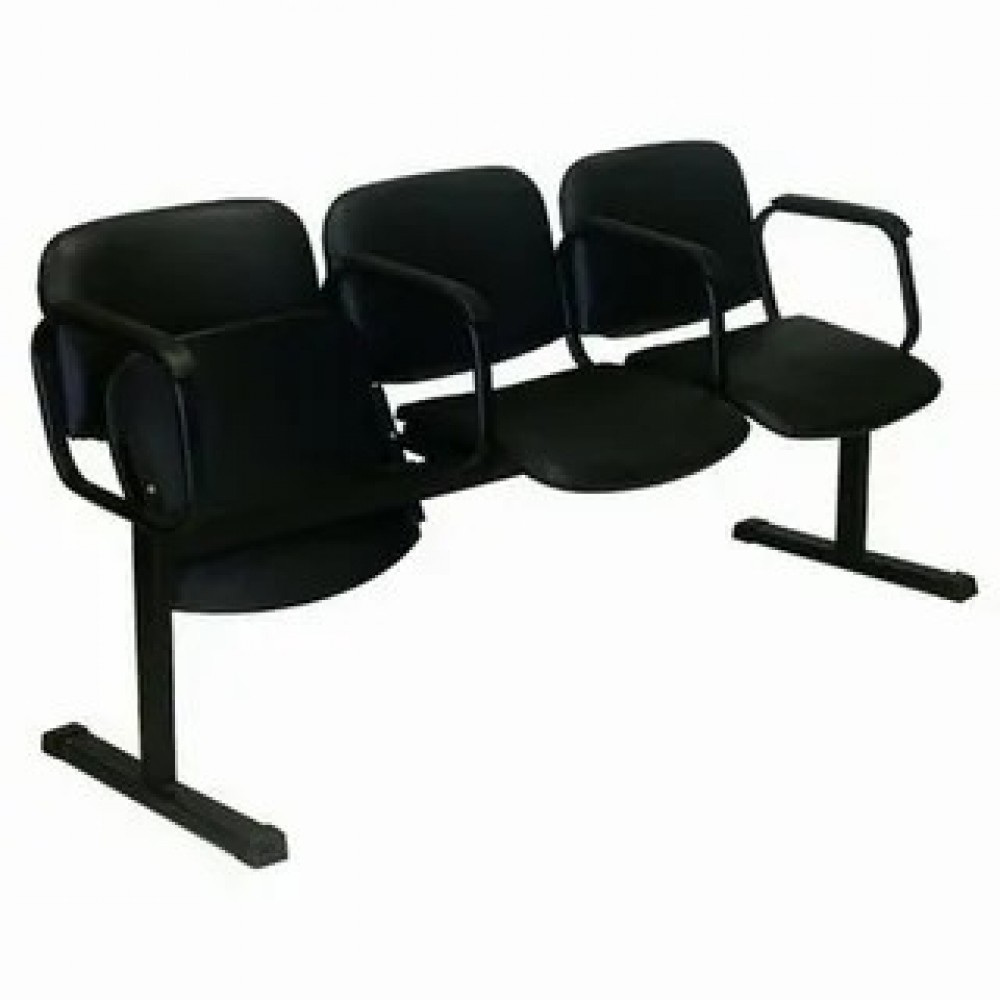 Кресло клубное ( секция стульев) полумягкое 3-х (трех) секционное с откидным сиденьем