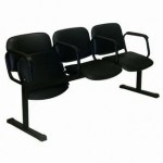 Кресло клубное ( секция стульев) полумягкое 3-х (трех) секционное с откидным сиденьем