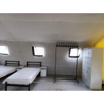 Вешалка гардеробная напольная 20 крючков на колесах 1200х600х1930