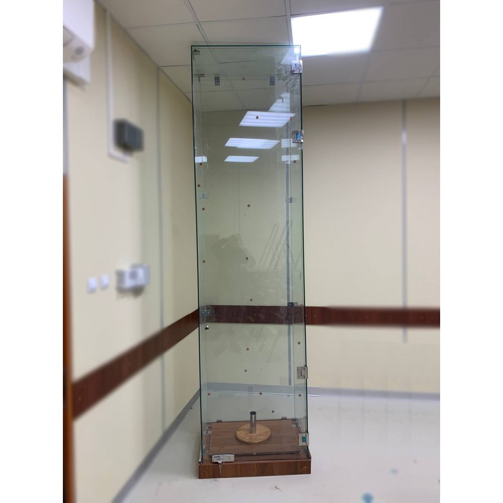 Шкаф стеклянный для хранения Боевого знамени (высота 3,2м.) одинарный Шкаф стеклянный для хранения Боевого знамени (высота 3,2м.) одинарный