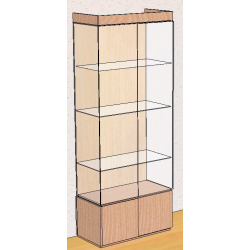 Витрина музейная широкая 800х400х2000