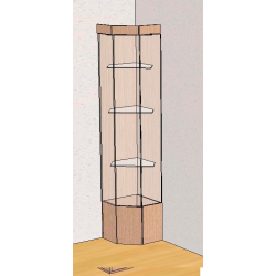 Витрина музейная угловая