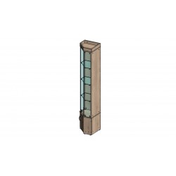 Витрина музейная угловая