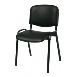 Стул полумягкий на металлическом каркасе крашенный кожзам