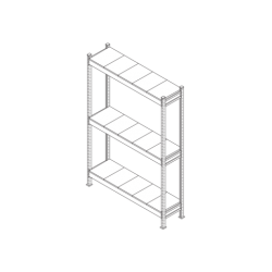 Стеллаж металлический 1200*600*2000мм 4 полки , 350кг на полку