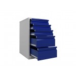 Тумба металлическая инструментальная пять (5) ящиков 460х640х840