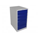 Тумба металлическая инструментальная пять (5) ящиков 460х640х840