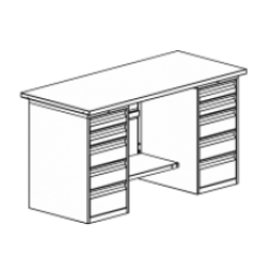 Верстак слесарный двухтумбовый